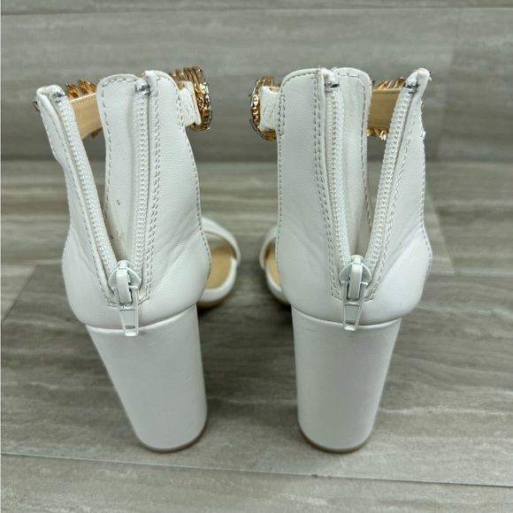 Lulu’s Mylan White Embellished Ankle Strap High Heel Womens Size 5 - Picture 6 of 13